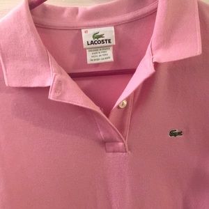 Lacoste polo pink size 40